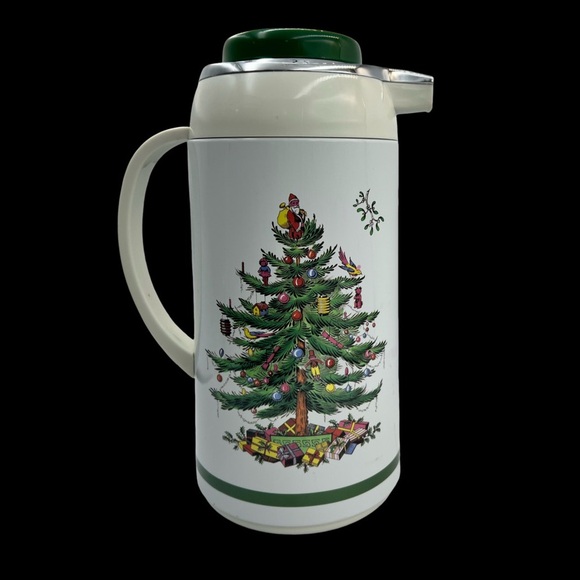 Spode Christmas Tree Thermal Carafe Serves Hot or Cold Liquids 1 Liter NIB - Picture 2 of 15